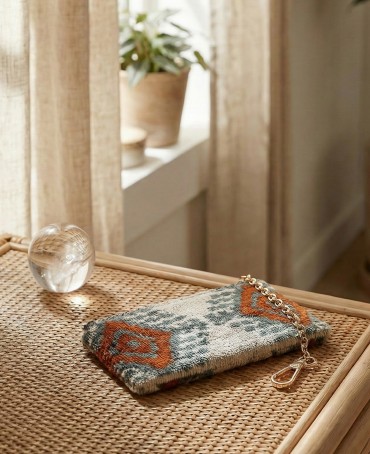 Шелковая (Бахмаль) ключница Grand (L) OCULI TERAE! (Глаза земли!) Key_OCULI TERAE!/L